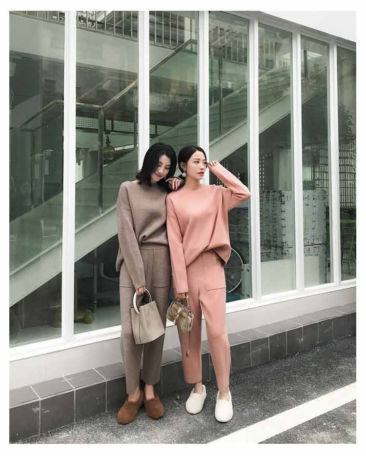 長袖 ラウンドネック