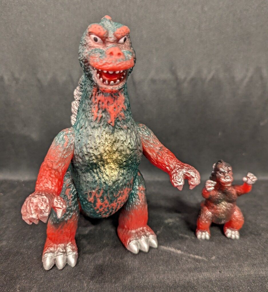 ポピー 復刻キングザウルス ゴジラセット 金目 お腹銀 ミニサイズ付