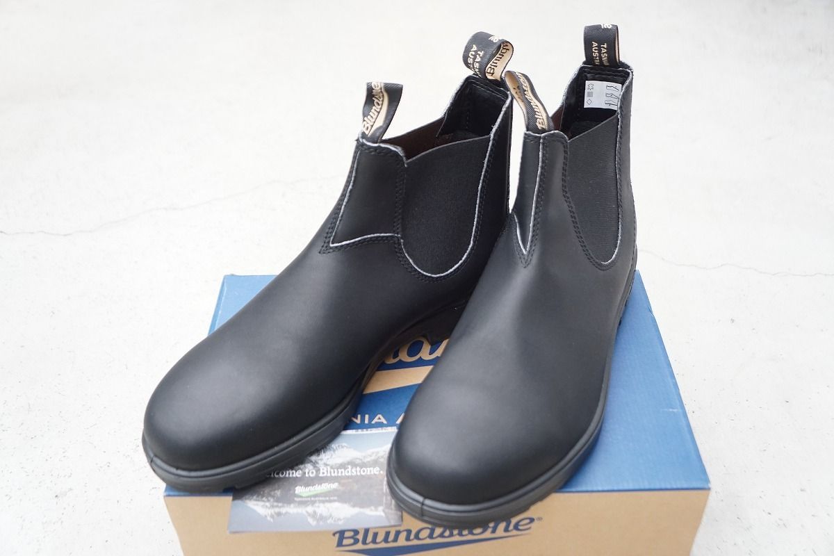 製 Blundstone ブランドストーン ELASTIC SIDED BOOT サイドゴア レザー ブーツ LUG BOOT 510 UK10 ブラック黒929P♪