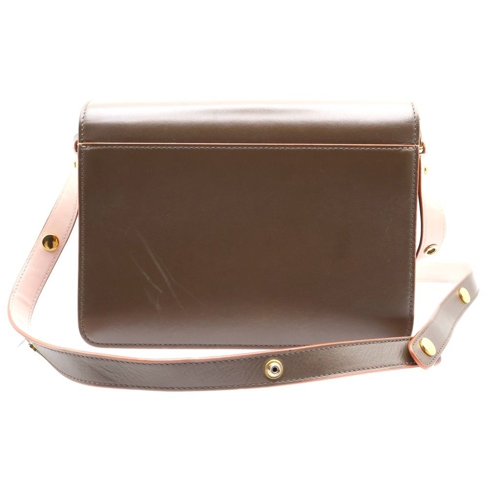 【新品未使用品】MARNI ブラウン レザー ショルダー　ハンドバッグ Marni レザーショルダーバッグ | ブラウン | FARFETCH JP