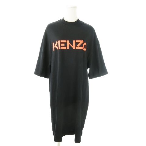 ケンゾー KENZO LOGO PONCHO T-SHIRT Tワンピース ひざ丈 七分袖 ロゴ  