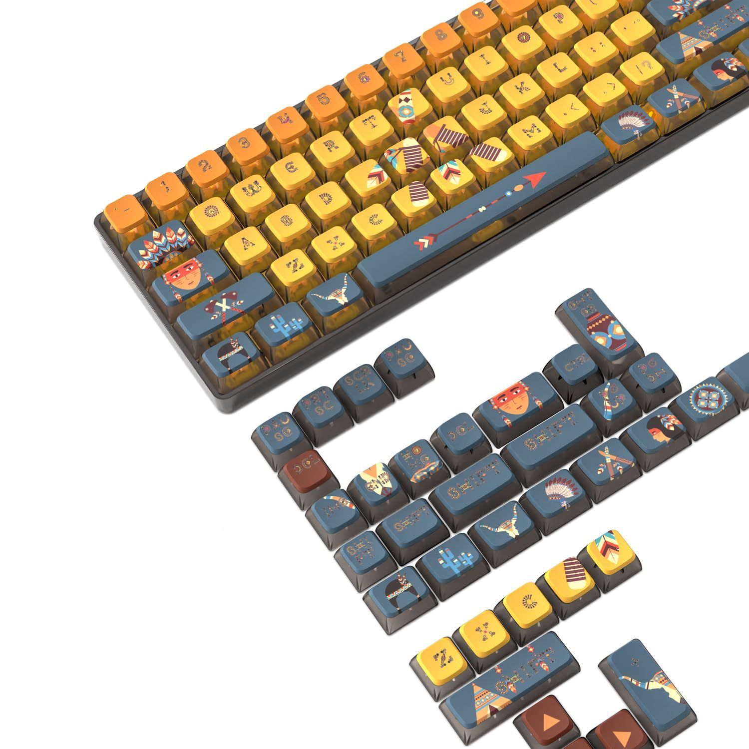 人気商品】ゲーミングキーキャップ キートップ PBT 半透明 昇華