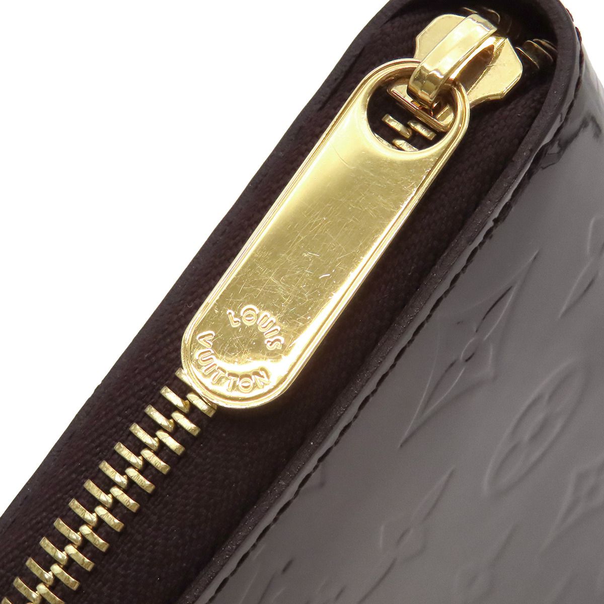 美品 ルイヴィトン ジッピー ウォレット 長財布 ヴェルニ アマラント 箱付き LOUIS VUITTON ルイ・ヴィトン ヴェルニ ジッピーウォレット