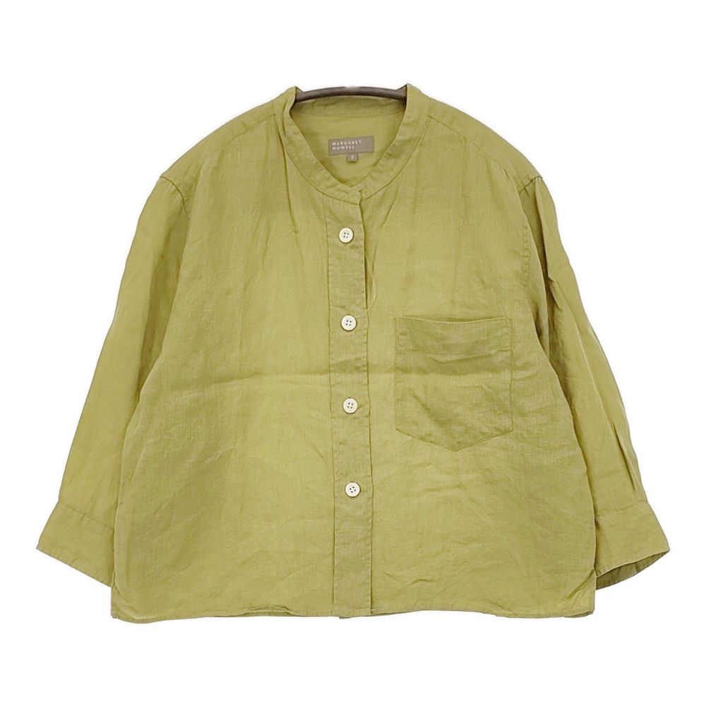 新品タグ 未着 マーガレットハウエル FINE LINEN ノースリーブシャツ