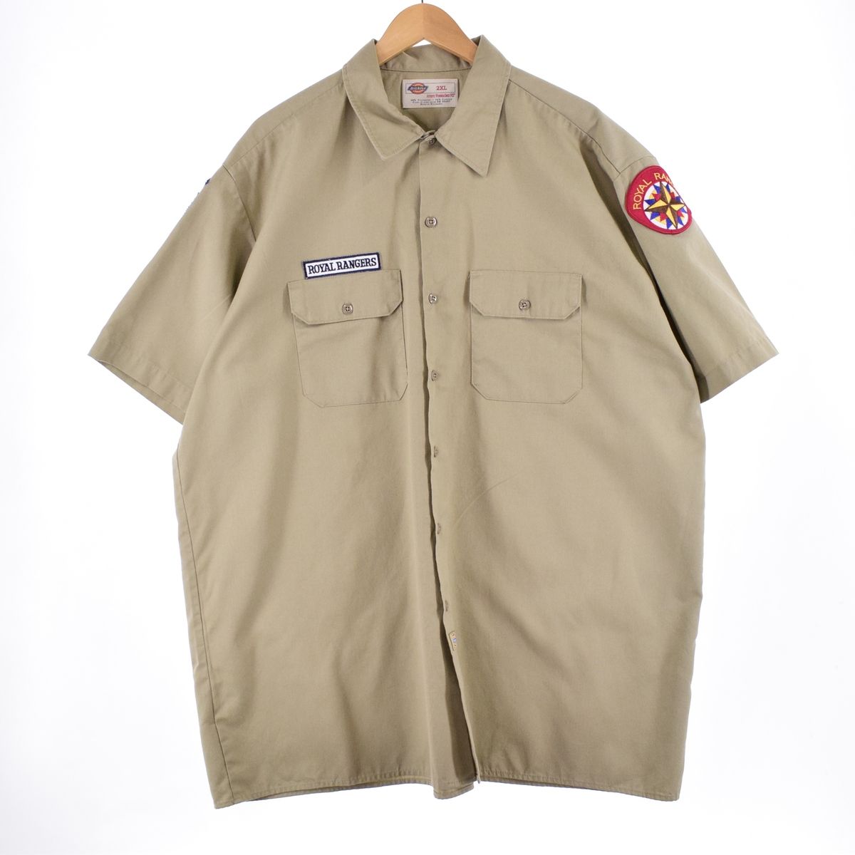古着 ビッグサイズ ディッキーズ Dickies 半袖 ワークシャツ メンズXXXL/eaa337282