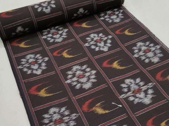 平和屋着物▽久留米絣 単衣 流水文 綿 逸品 AAAY7714jd