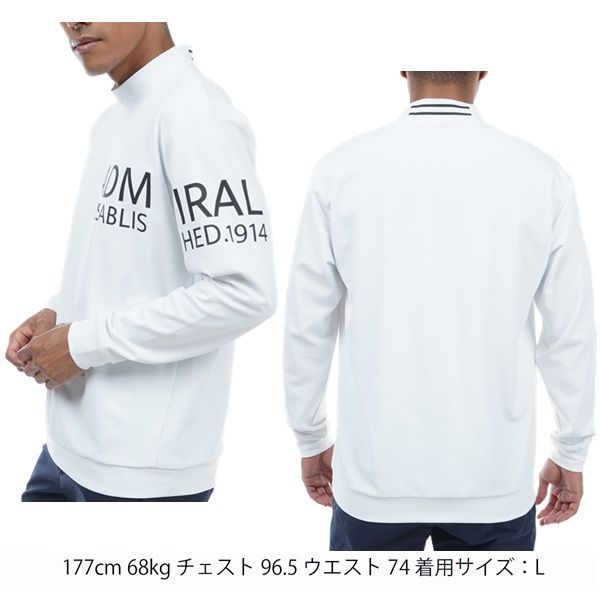 アドミラル ゴルフ メンズ ビッグロゴ ロングスリーブ モックネック
