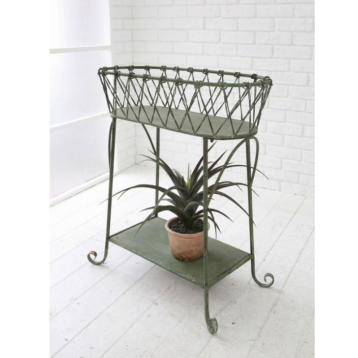 moko　アンティーク　フラワースタンド　シャビー　バスケット moko アンティーク フラワースタンド シャビー バスケット moko