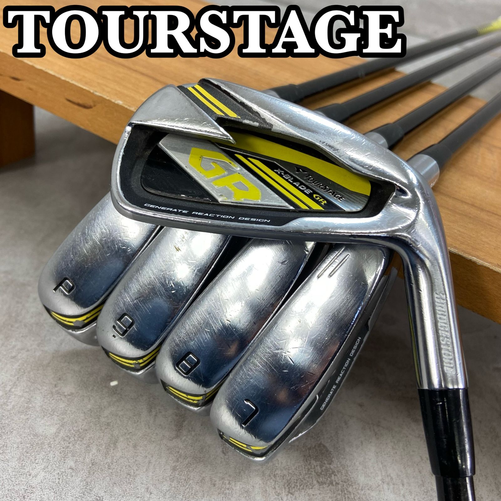TOURSTAGE　ツアーステージ　X-BLADE　GR　メンズゴルフ　アイアン5本セット　カーボン　R　右利き用　ポケットキャビティー　Tour　AD