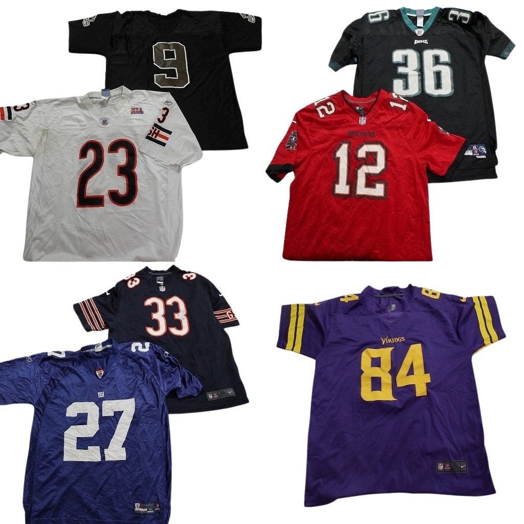 古着卸 NFL ゲームシャツ ユニフォーム 7枚セット メンズ XL ナイキ バイキングス イーグルス 古着 NA6168
