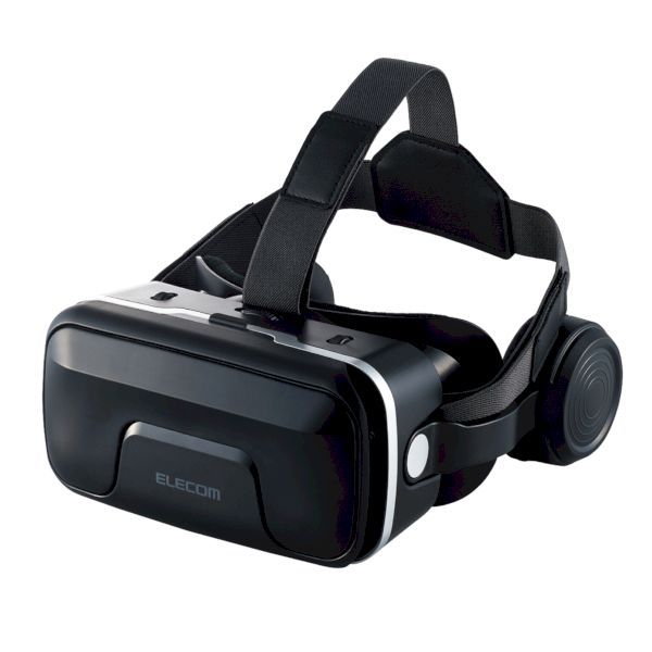 【新品・7営業日以内発送】エレコム ELECOM VRG-EH03BK VRゴーグル VRヘッドセット ヘッドホン一体型 スマホ用 メガネ対応 目幅調節可 ピント調節可 ブラック VRGEH03BK【沖縄離島販売不可】