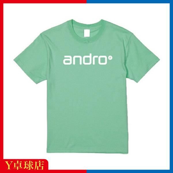 アンドロ(andro) ナパＴシャツコットン ライトグリーン×ホワイト 卓球ウェア [M便 1/2]