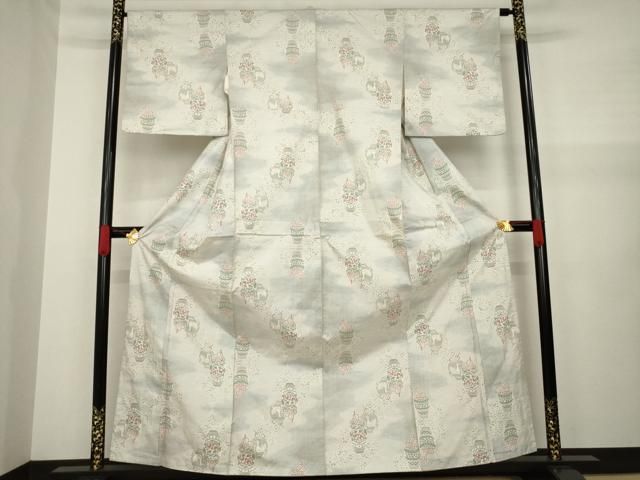 平和屋着物○本場大島紬 カタス9マルキ 仕覆文 正絹 逸品 AAAZ7200ck 平和