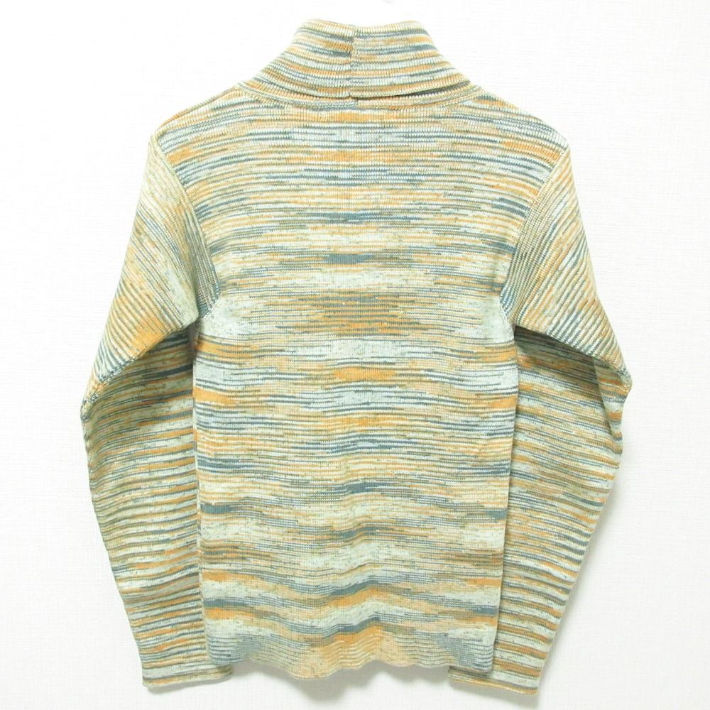 美品 21AW Misha&Puff ミーシャ＆パフ ボーダー柄 タートルネック 