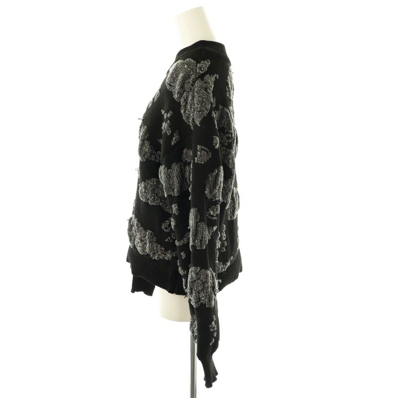 ヴィヴィアンタム VIVIENNE TAM 25SS ドラゴンモールジャカードネックモック ニット セーター 38 ブラック グレー レディース VIVIENNE TAM - ヴィヴィアンタム 25SS ドラゴンモールジャ