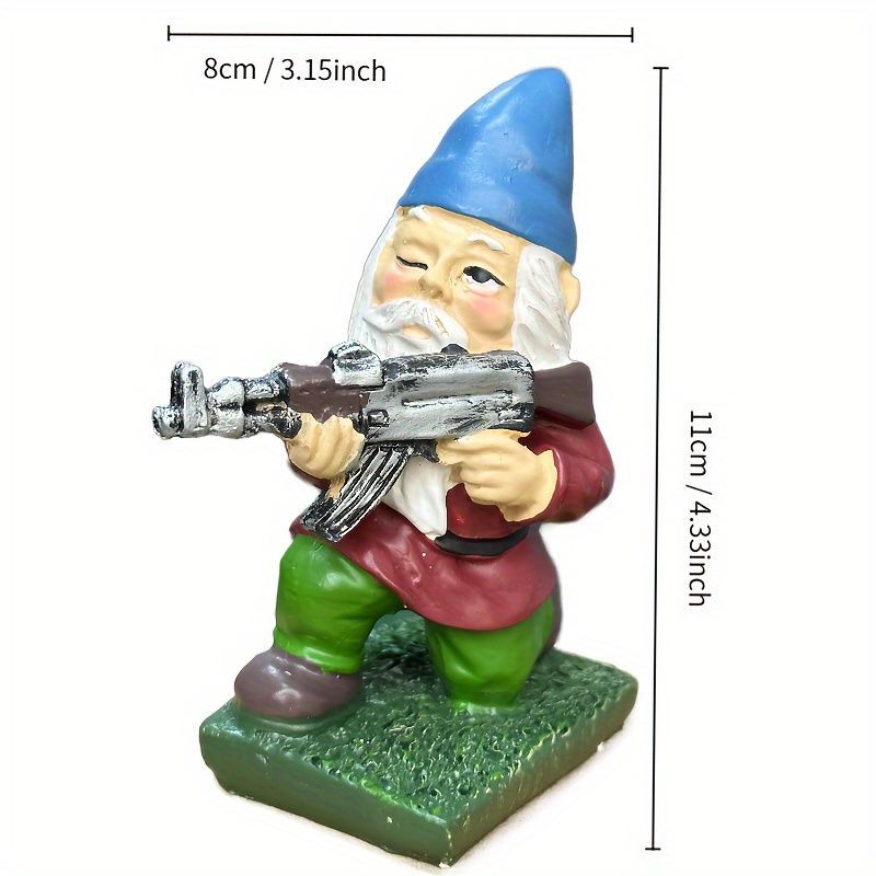 小人 ミニチュア 兵士 置物 赤い帽子 コート 樹脂製 11cm