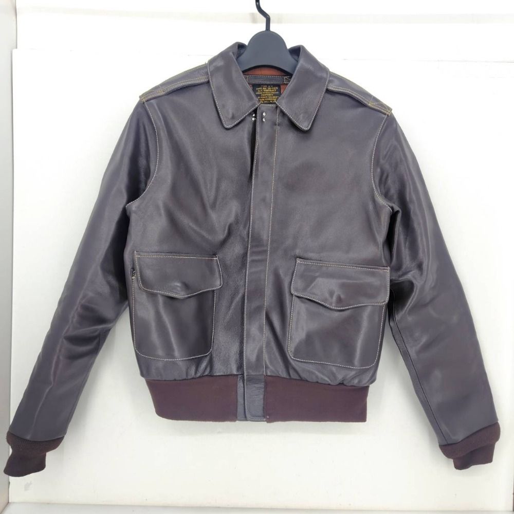 05w15884 MORGAN PRODUCTIONS TYPE A-2 フライトジャケット ダークブラウン 36 ベトナム製 メンズ ミリタリージャケット 品