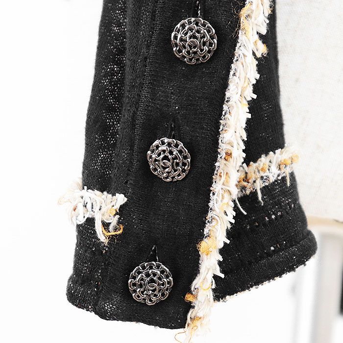 CHANEL シャネル ニットカーディガン P37863 COCOマークボタン リネン  