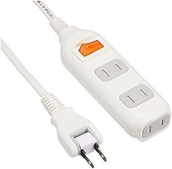 【中古-非常に良い】 OHM 安全タップ 集中スイッチ付 3個口 5m 白 (00-1285)