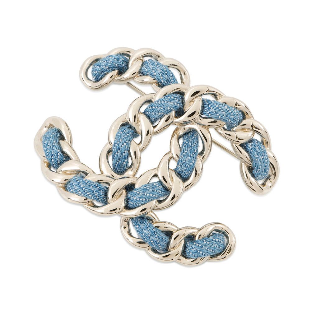 シャネル ブローチ ココマーク デニム メタル B25P ABF175 CHANEL アクセサリー