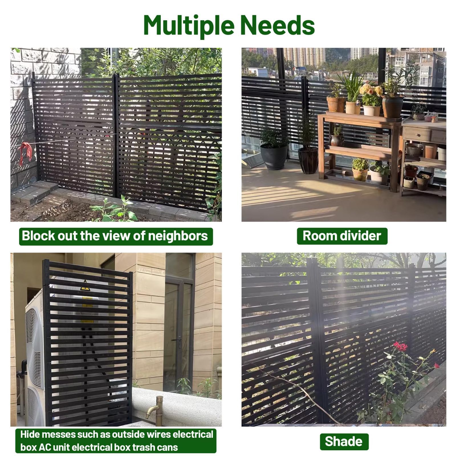 花壇 エクステリア ラティス ルーバー ガーデン 間仕切り ガーデニング 垣 日よけ 幅90×高さ150cm フラワートレリス DIY 屋外 組立簡単 ボーダーフェンス 柵 目隠しフェンス 庭 Caroeas MARWIL-DEMENAGEMENTS_CH