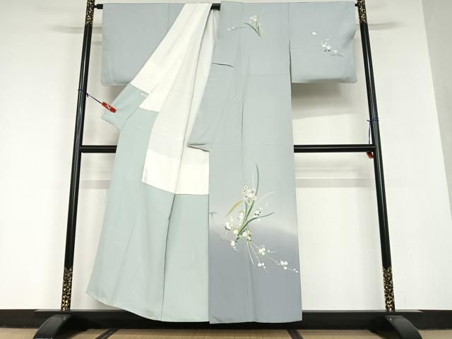 平和屋着物●訪問着　本場染大島紬　遠山霞文　やまと誂製　正絹　逸品　CAAS8659vf 平和屋着物○訪問着 本場染大島紬 遠山霞文 やまと誂製 正絹