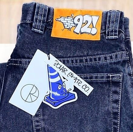 POLAR SKATE CO. （ポーラー） '92! DENIM BLACK ウエスト28/30/32