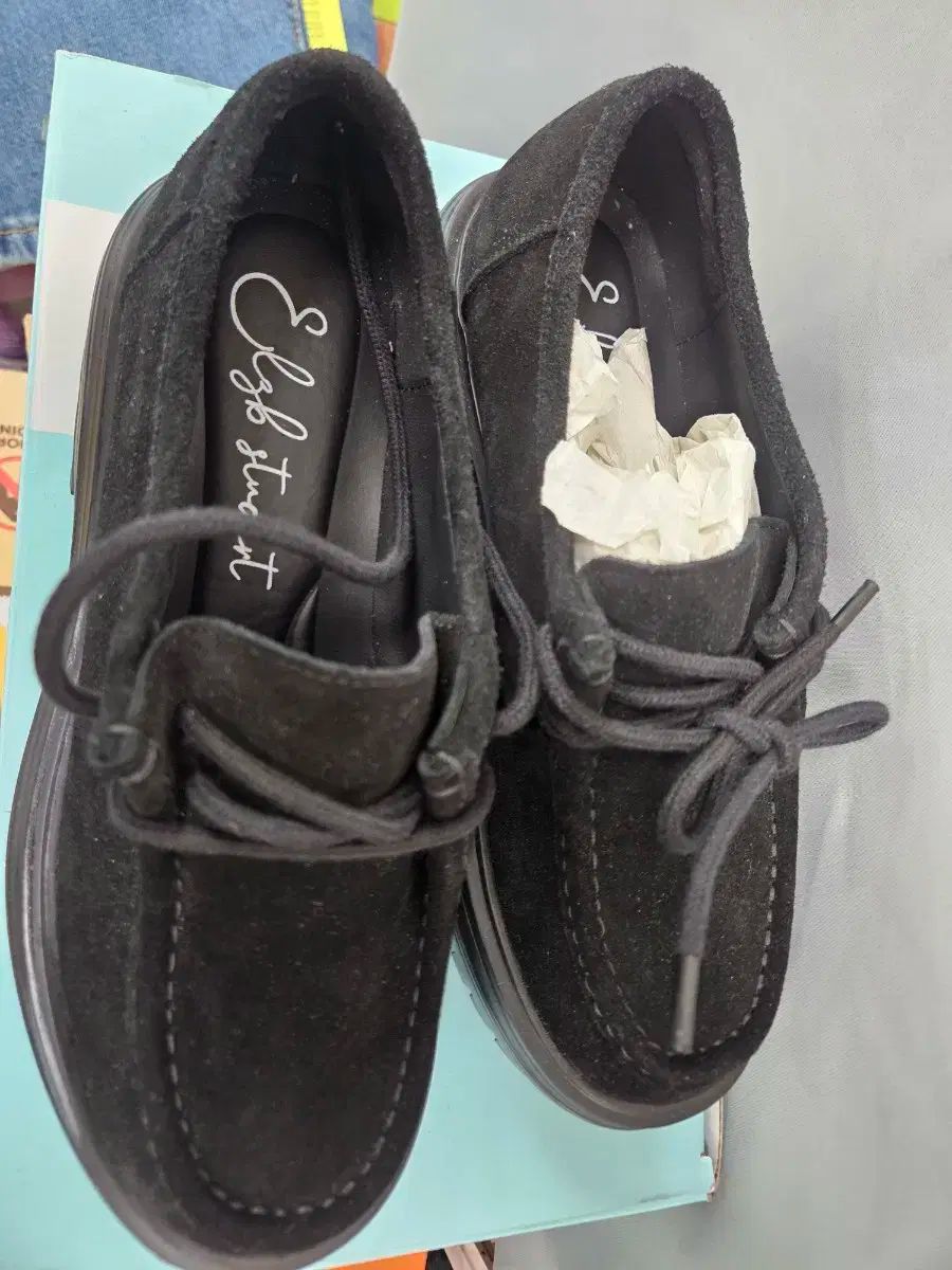  エリザベート スチュアート ブラック スウェード ローファー シューズ 245 フラットシューズ バレエシューズ パンプス