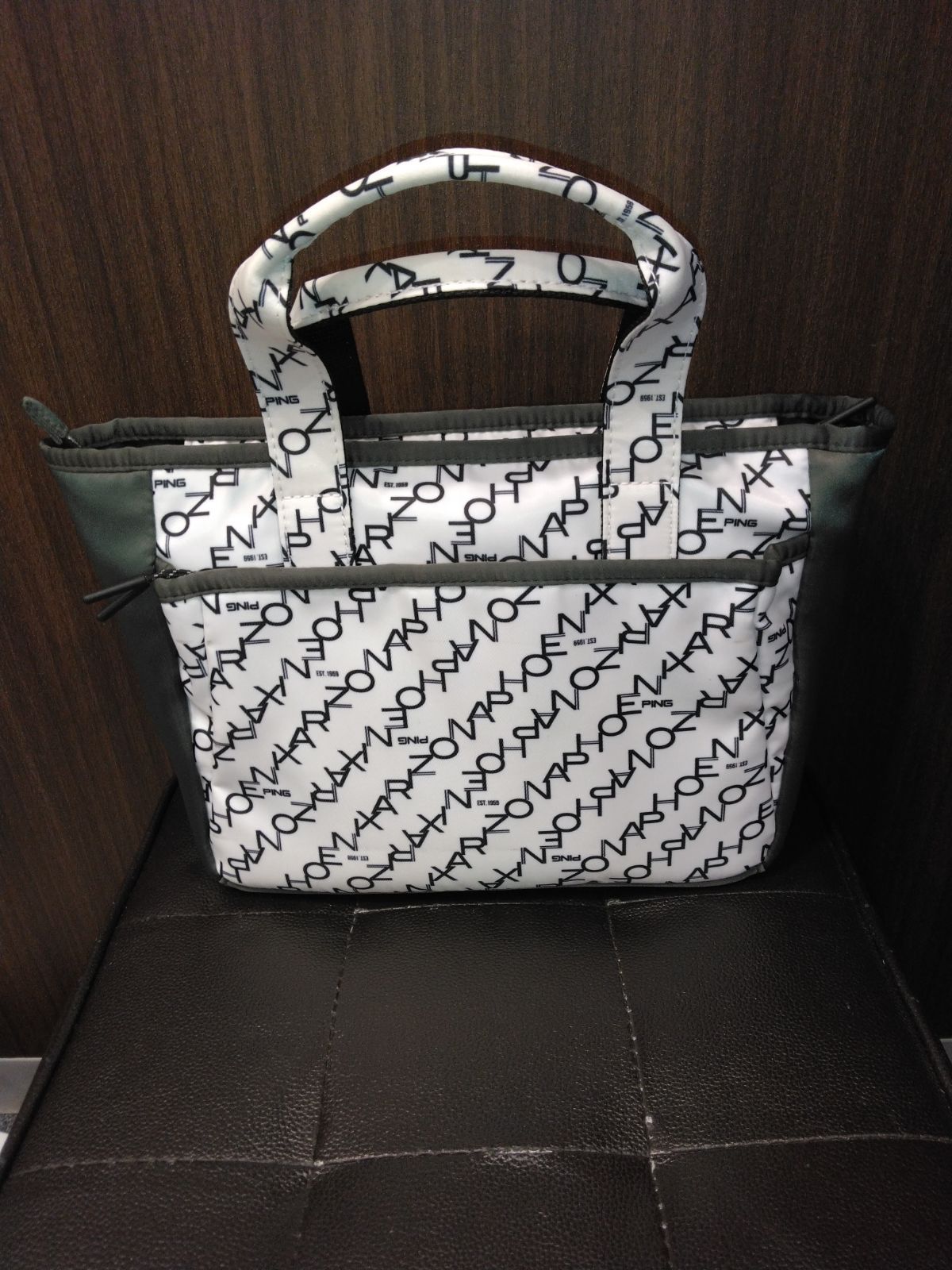 ピン PING アルファベッド バイアスパターン ラウンドトート 新品未