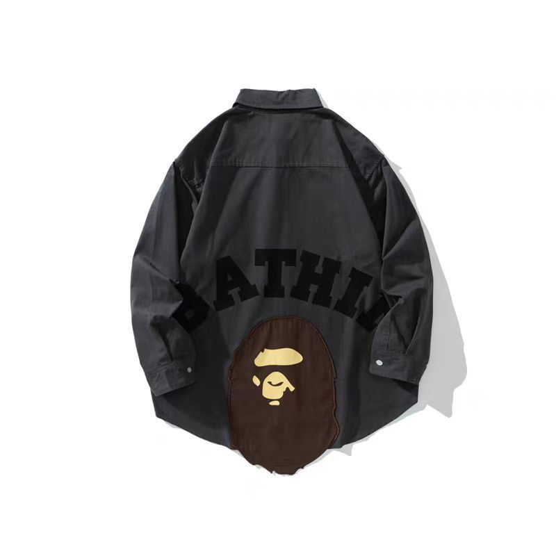 【新品】A BATHING APE アベイシングエイプ 長袖  シャツ 男女兼用 ブラック