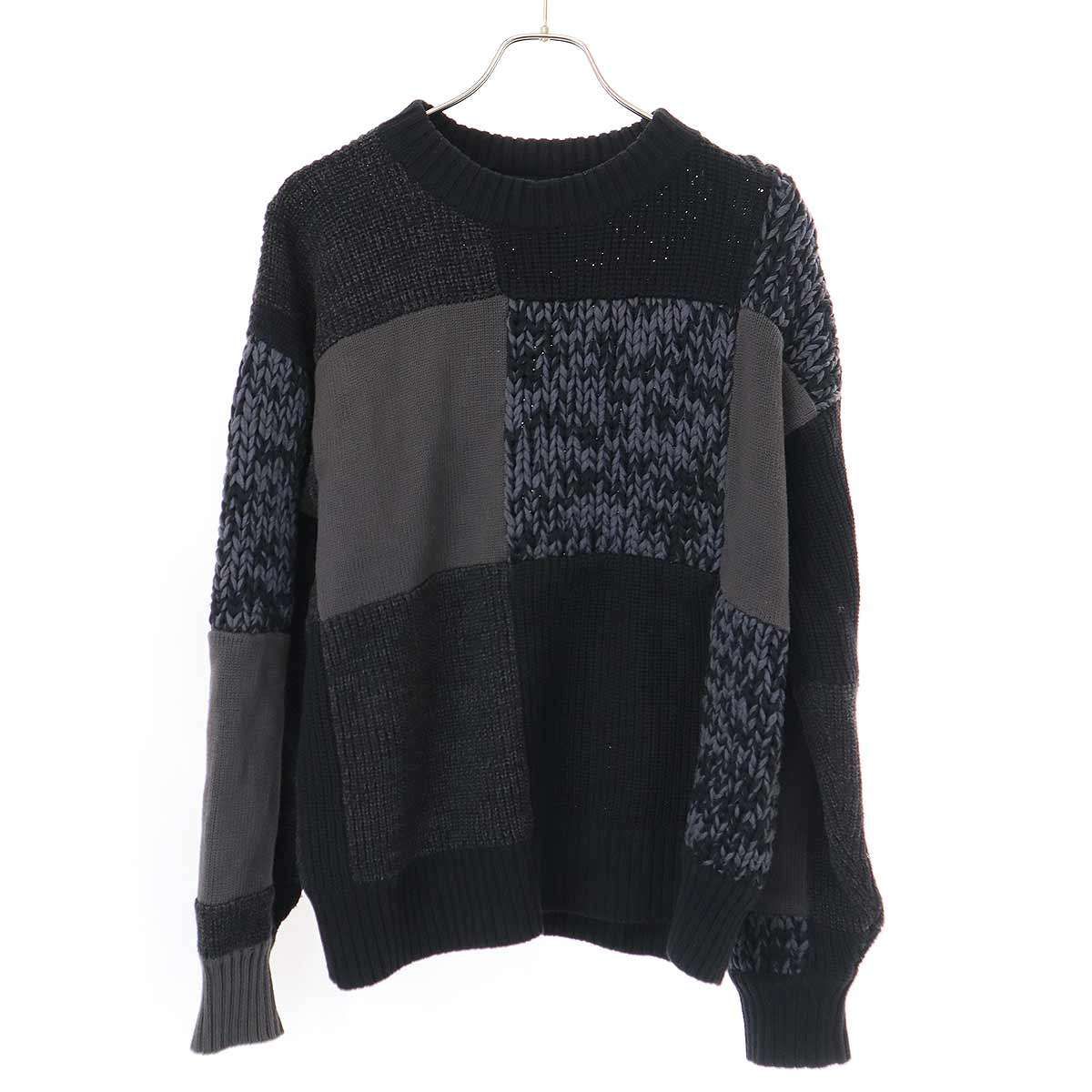 22ss Sacai Buffalo Check Knit Pullover