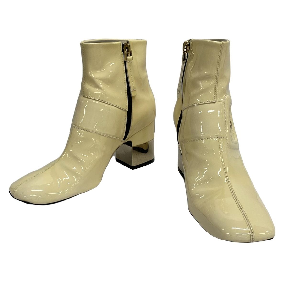 RogerVivier ロジェヴィヴィエ ショートブーツ 35 レディース - アイボリー レザー