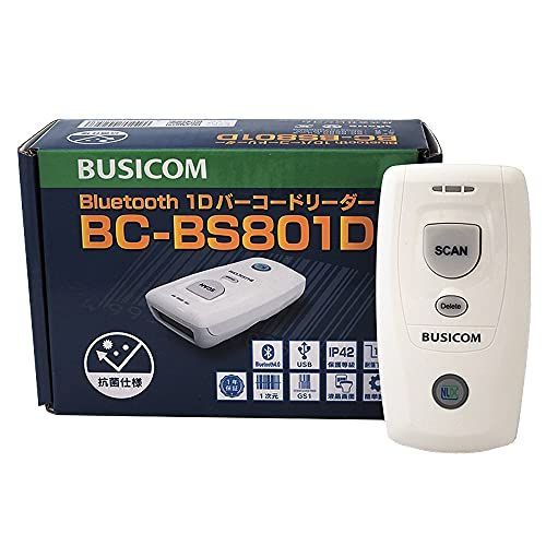 一次元対応モデル ビジコム ワイヤレスバーコードリーダー BC-BS80シリーズ (Bluetooth・抗菌仕様・日本語マニュアル付) ( 一次元対応モデル) - メルカリ