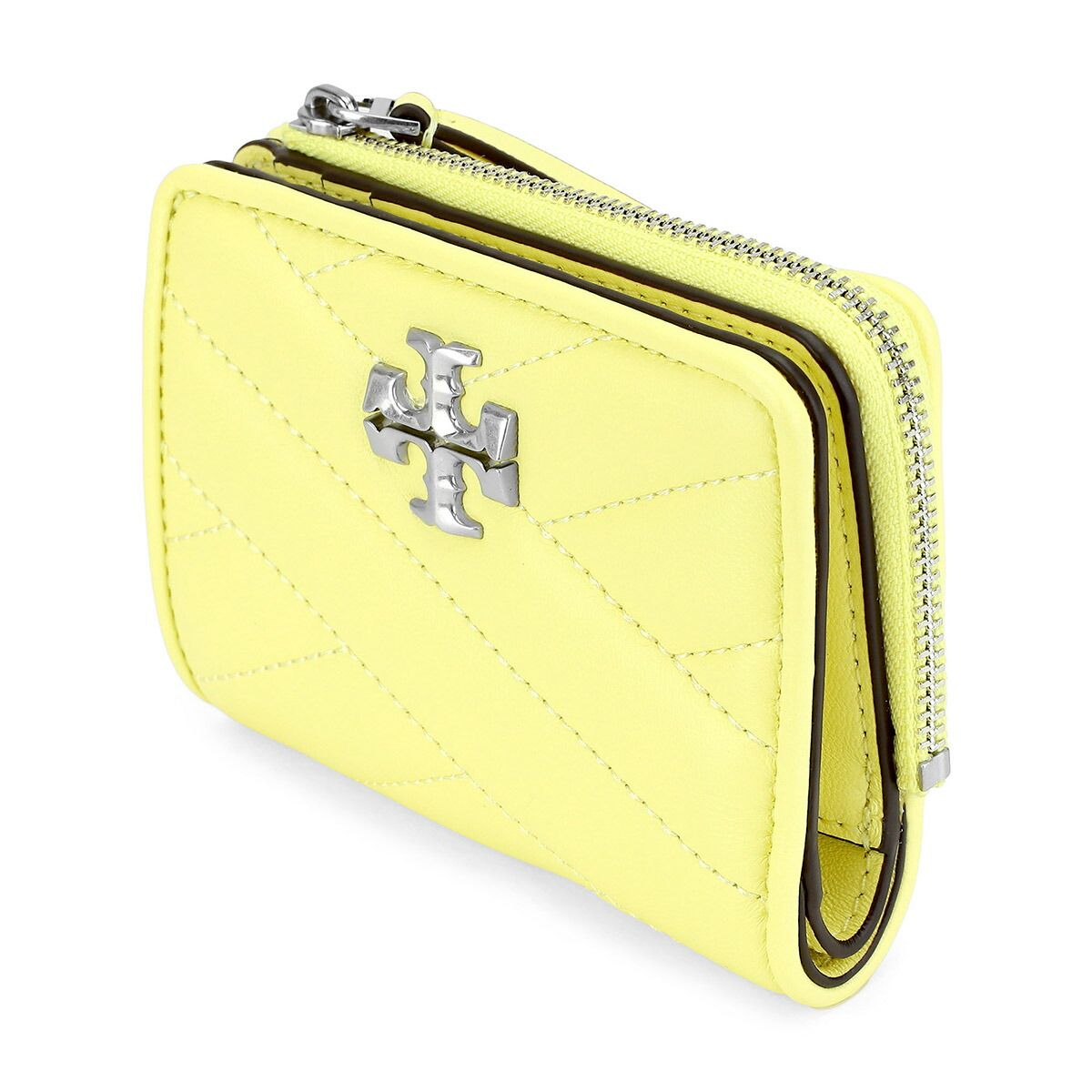 Tory Burch 新品未使用！ イエロー レザー キーケース 新品 トリーバーチ TORY BURCH 2つ折り財布 キラ シェブロン