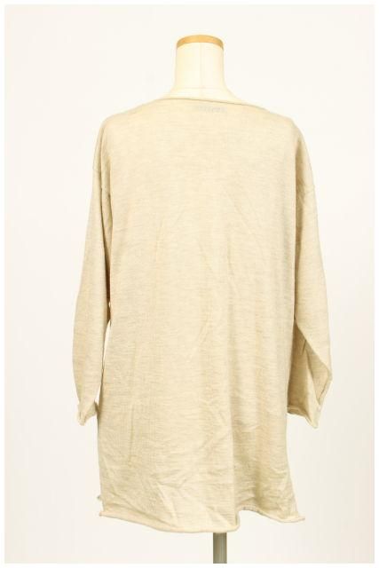 クイーン&ベル QUEENE&BELLE カットソー ニット 長袖 Uネック ウール シルク  ベージュ /TK レディース クイーン&ベル QUEENE&BELLE カットソー ニット 長袖 Uネック