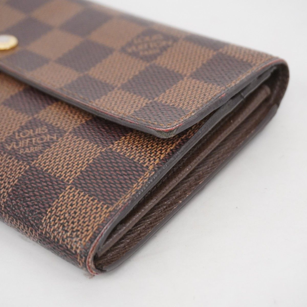 【Louis Vuitton】長財布 ダミエ エベヌ ジョセフィーヌ・中古 LOUIS VUITTON 中古 ルイヴィトン ポルトフォイユ・サラ ダミエ
