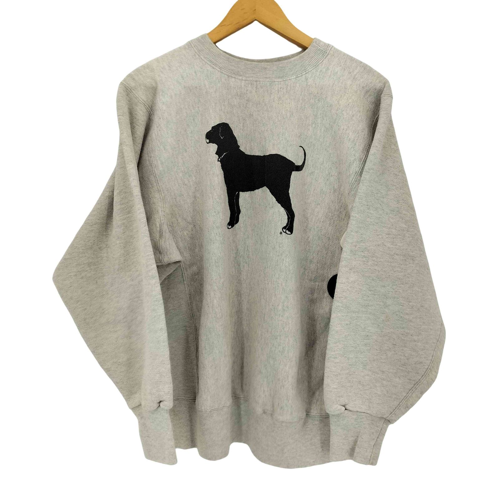 ユーズドフルギ USED古着 {{kellsport}}90S MADE IN USA The Black Dog アニマルプリントスウェット メンズ JPN：L 