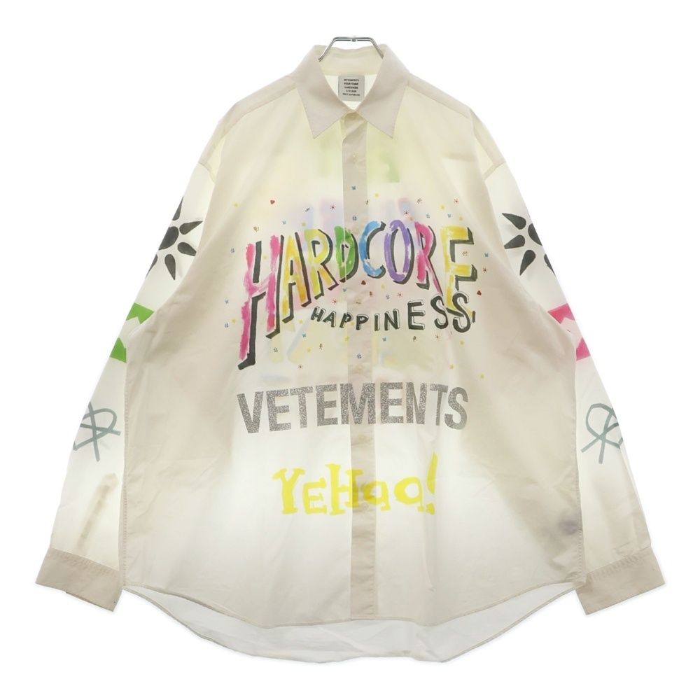 VETEMENTS (ヴェトモン) 20SS Scribbled Shirt ロゴペイントオーバー  