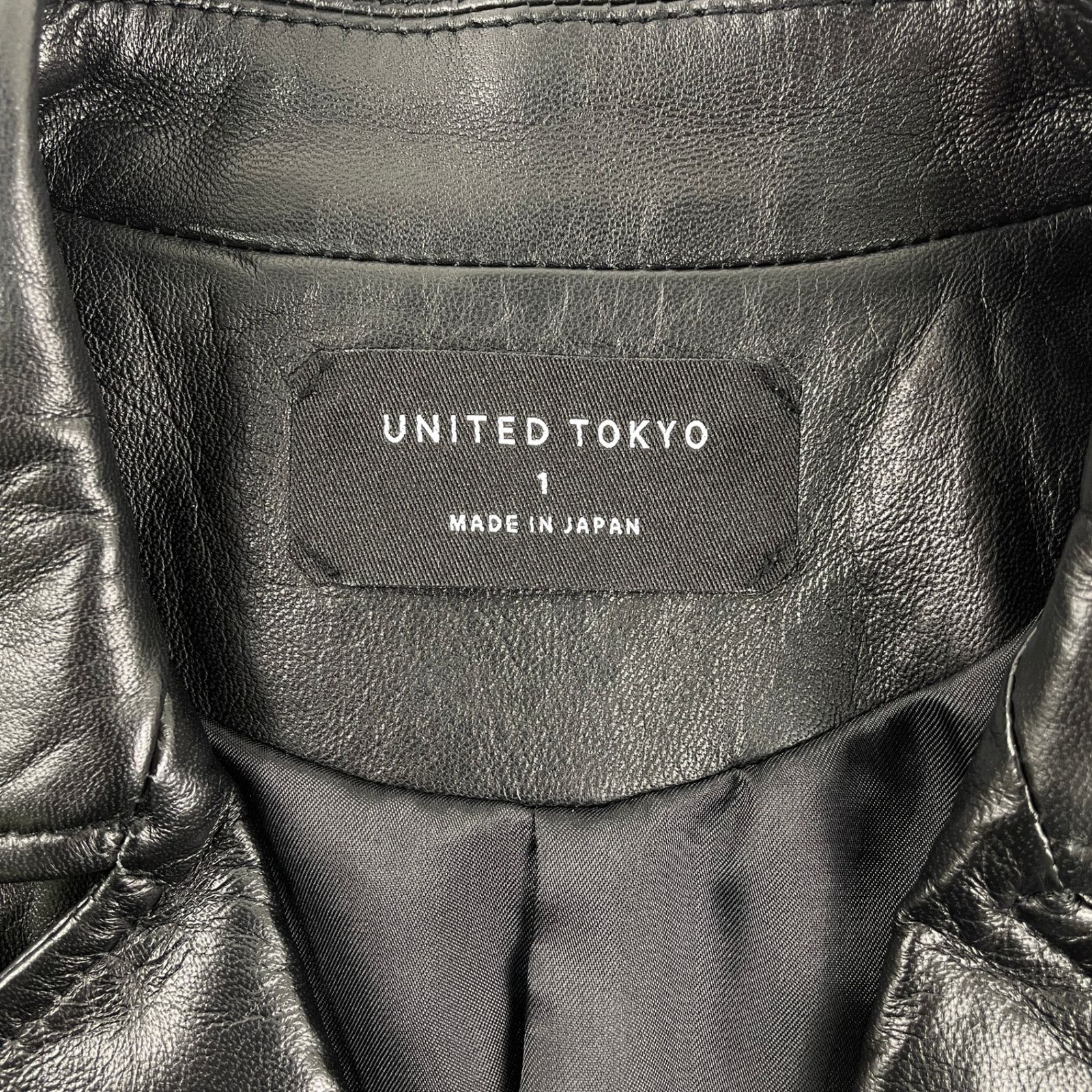 UNITED TOKYO レザージャケット ラムレザーダブルライダース(1 BLACK): : メンズ｜UNITED TOKYO