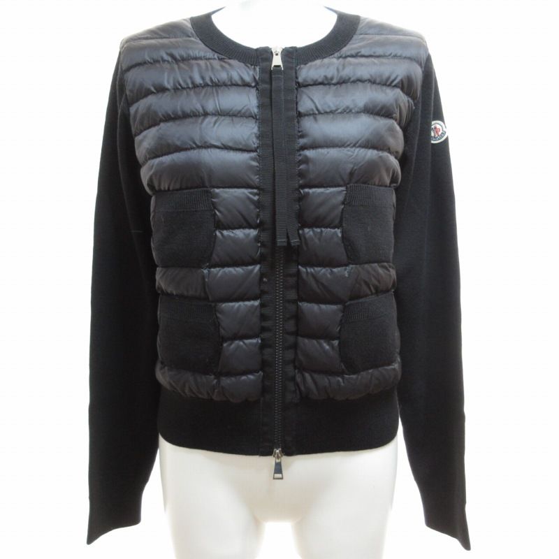 モンクレール MONCLER MAGLIONE TRICOT ALLA COREANA ジップダウン切替カーディガン パープル サイズ：M MONCLER(モンクレール) MAGLIONE TRICOT ALLA COREANAジップ