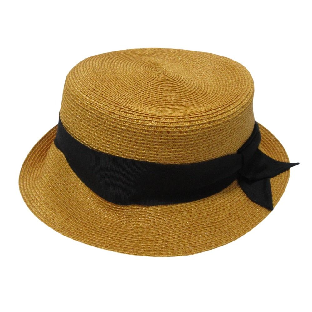 良品 FOXEY フォクシー ラフィアハット 帽子 ベージュ レディース 古着  