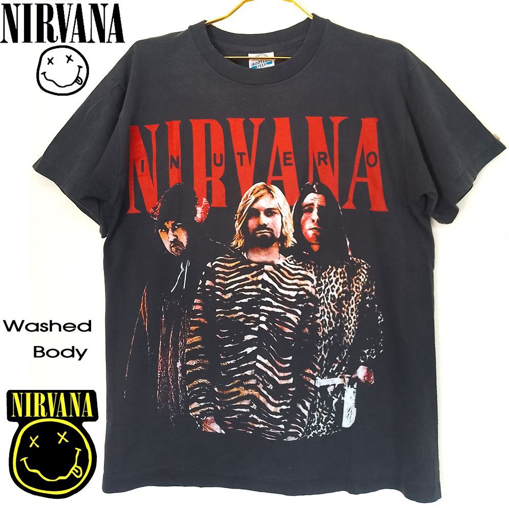 72 NIRVANA ニルヴァーナ Tシャツ nirvana ブラック Lサイズ 美品