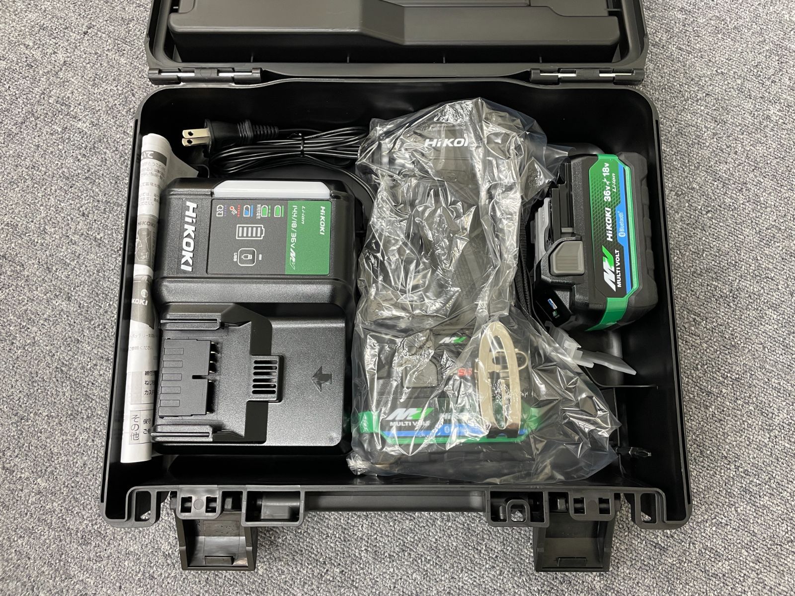 | HiKOKI ハイコーキ 36Vインパクトドライバ WH36DC 2XPBSZ ストロングブラック バッテリー2個|充電器|ケース付 D4|B16