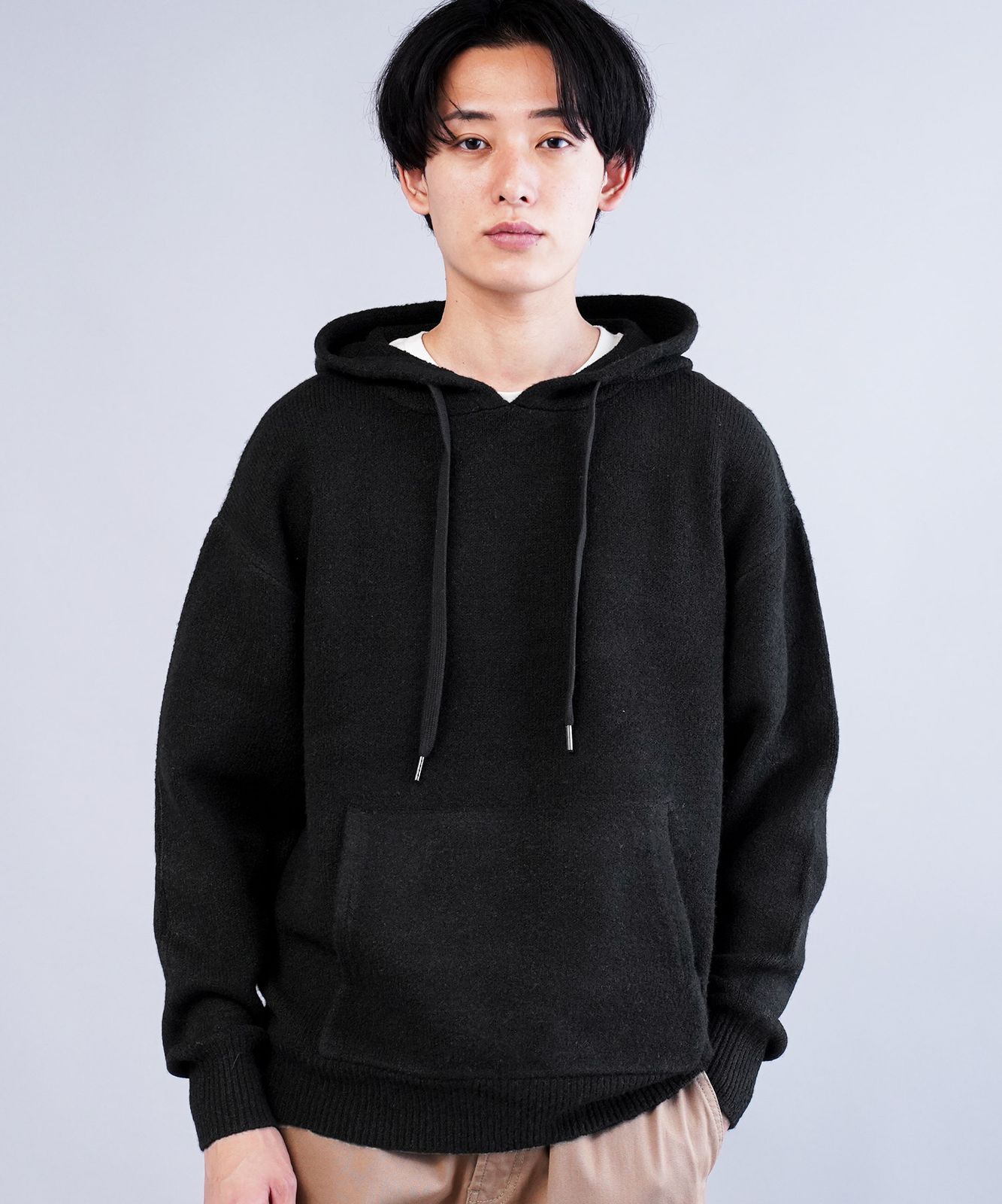 極美品【ディセンバーメイ】ワッフル ジップ ニット パーカー ブラック XL SWAGVIBE】Pinched Dye Zip Hoodie（パーカー）｜SWAGVIBE