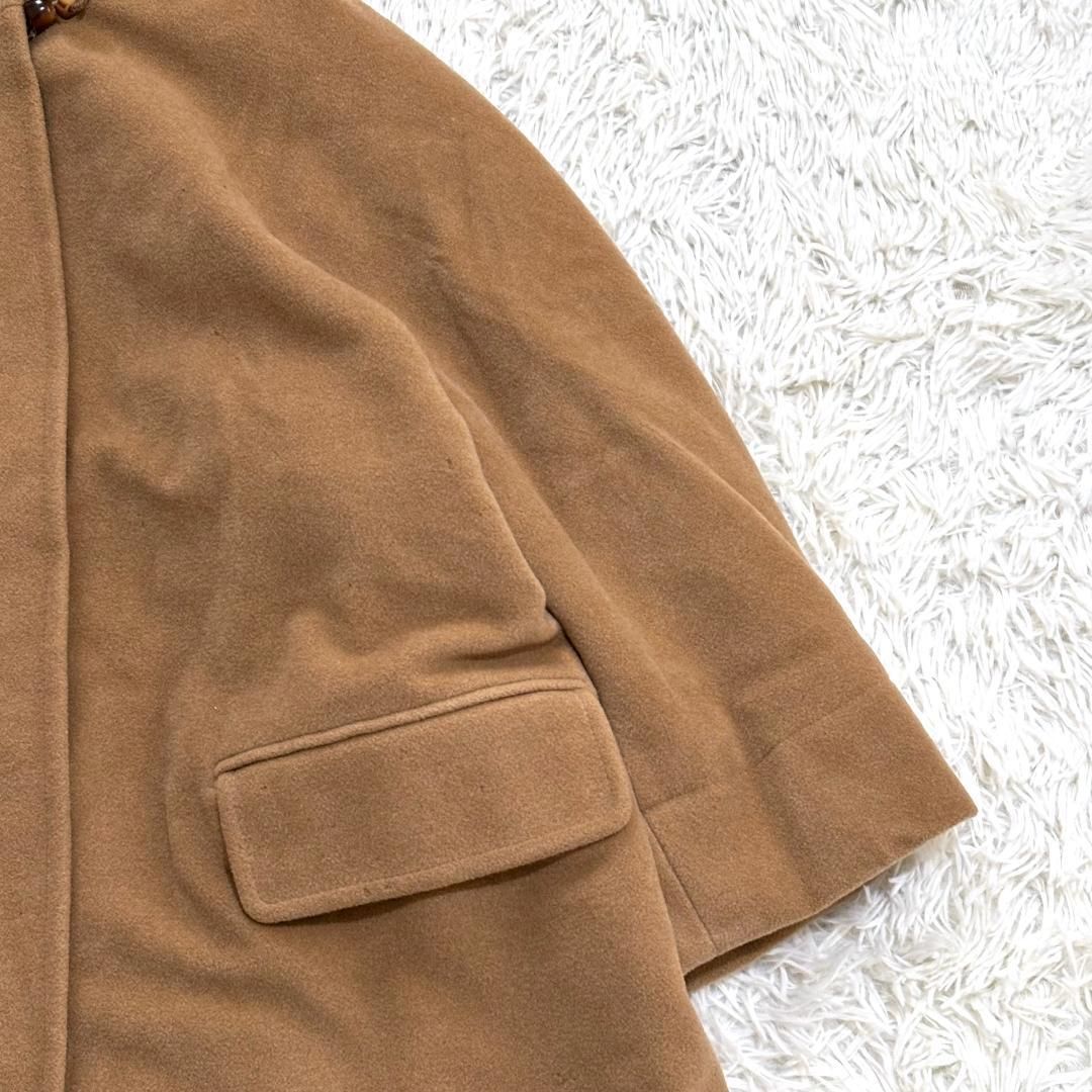 MAX MARA フーデッドウールロングコート 40 キャメル