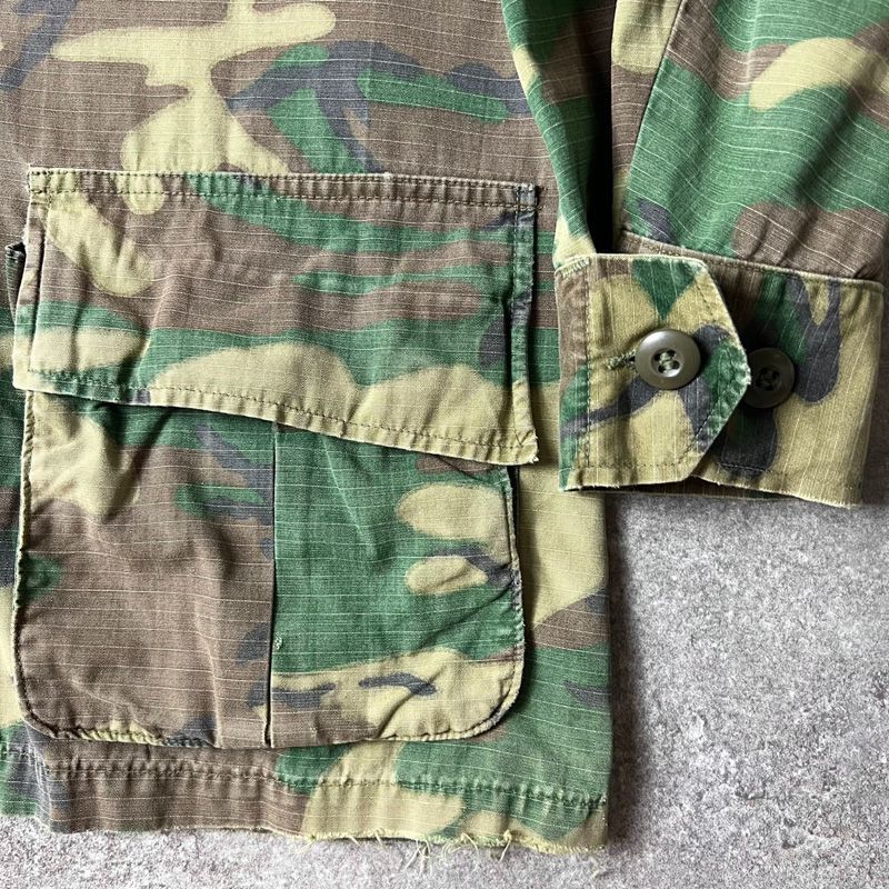 60s 70s US ARMY 米軍実物 4th ERDL グリーンリーフ カモ ジャングル