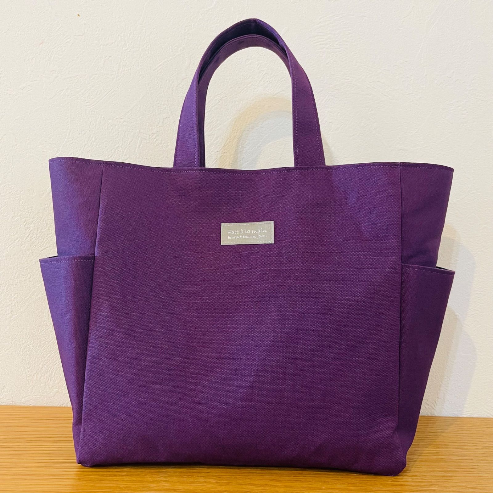 mauve ハンドメイド トートバッグ ショルダー 帆布 - 小物