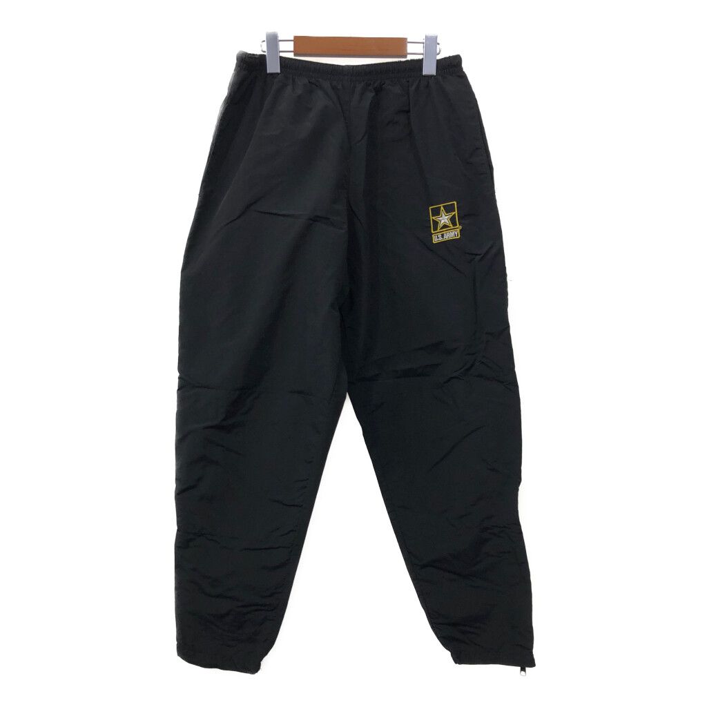 米軍実物 U.S.ARMY APFU トレーニングパンツ ミリタリー ブラック (ユニセックス M)  古着 Q6927