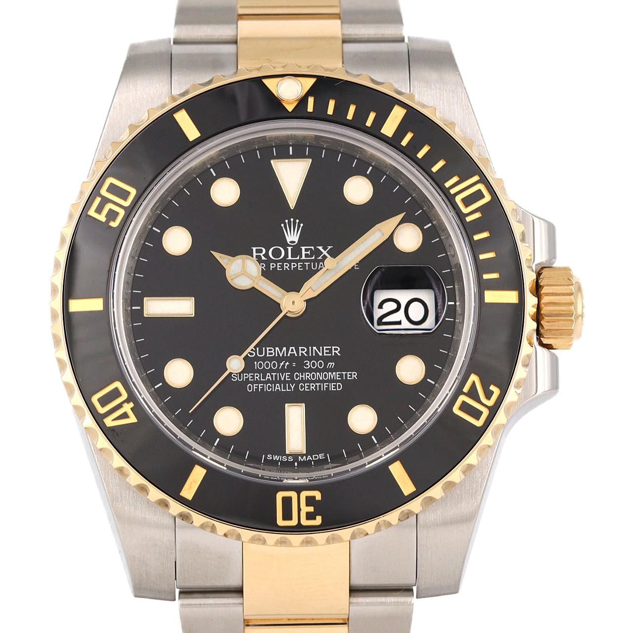 y\project カットソー ロレックス サブマリーナーデイト 116613LN SSxYG 自動巻 ランダム番