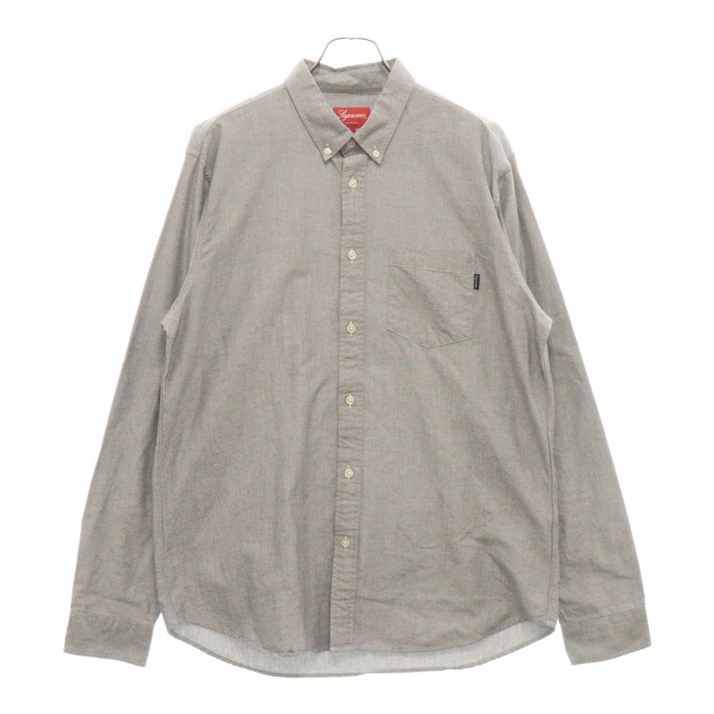 SUPREME (シュプリーム) 19SS Oxford Shirt オックスフォード ボタンダウン 長袖シャツ グレー